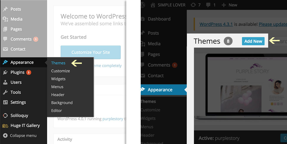 how to install or set up wordpress theme