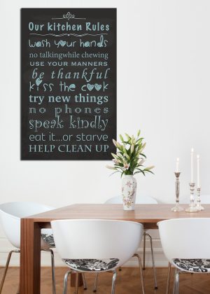 printable Decor kitchen Rules