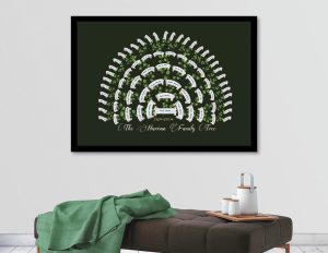 Leaf design family tree template, Canva Family tree with leaf 6 generations, Genealogy chart leaf theme