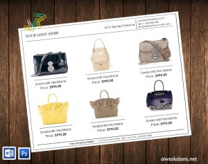 Line Sheet - Canva + MS Word + Photoshop Template id01
