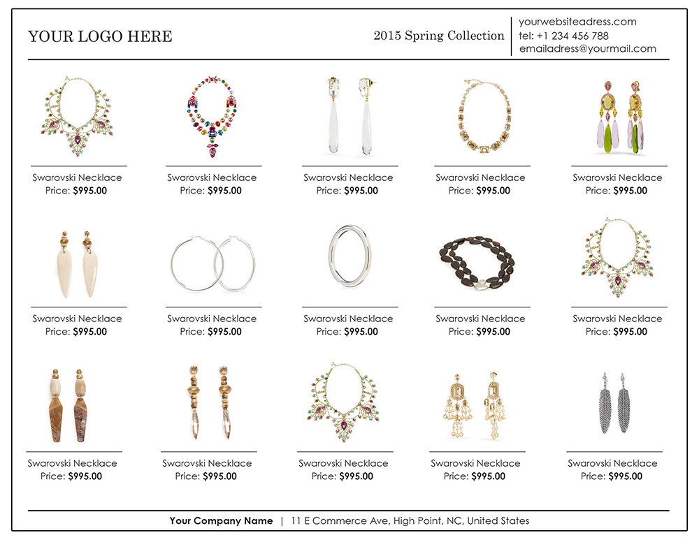 Custom Catalog Custom Line Sheet Line Sheet Design Template How To 