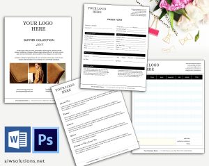 Price Sheet , Cover Page, Order Form-id12