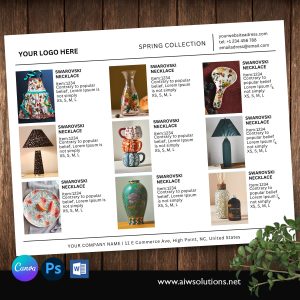 Product Line Sheet - id11 - Canva +Word + Photoshop template