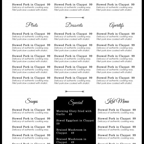 menu templates free download word menu templates free download word