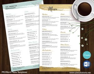 Canva and Word Menu Food Menu Template- id10