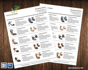 Line Sheet - id04 - Canva + Word + Photoshop Template