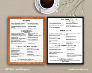 Canva and Word food Menu  template - id14