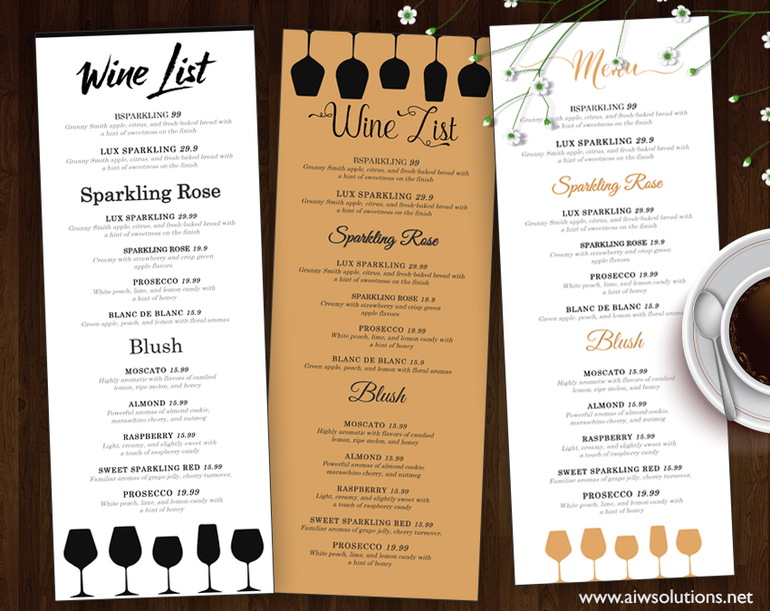 restaurant menu design template