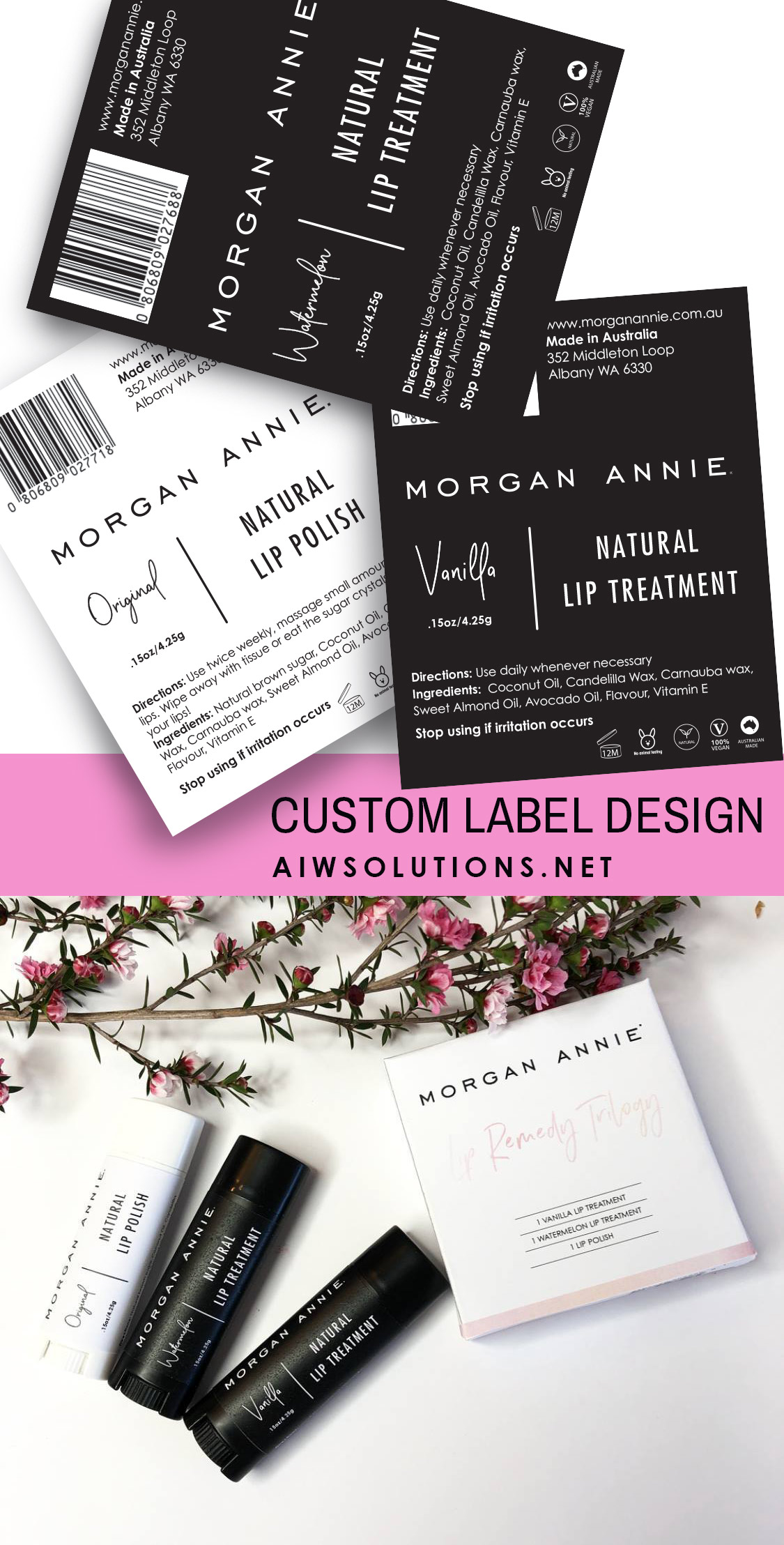 beauty product label designers, custom label design,label design, hang