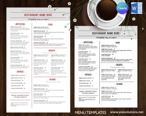 Canva and Word Menu Food Menu Template - id19