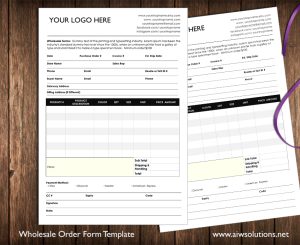 Wholesale Order Form- Canva and Word Template id18