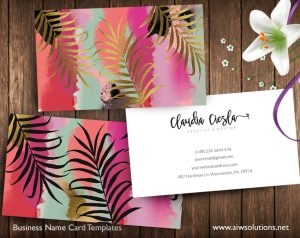 Colorful Leaf Business Card | Nature-Inspired Name Card Design- id28