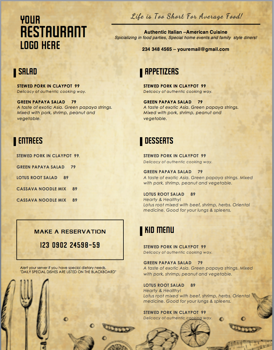 Design & Templates, Menu Templates ,Wedding Menu , Food Menu ,bar menu