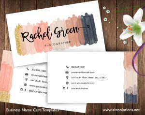 Beauty salon name card, business card template, glitter name card, model name card, Nail salon name card, Photography name card- ID31