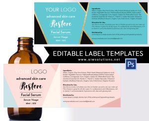 Serum Label Template ID18