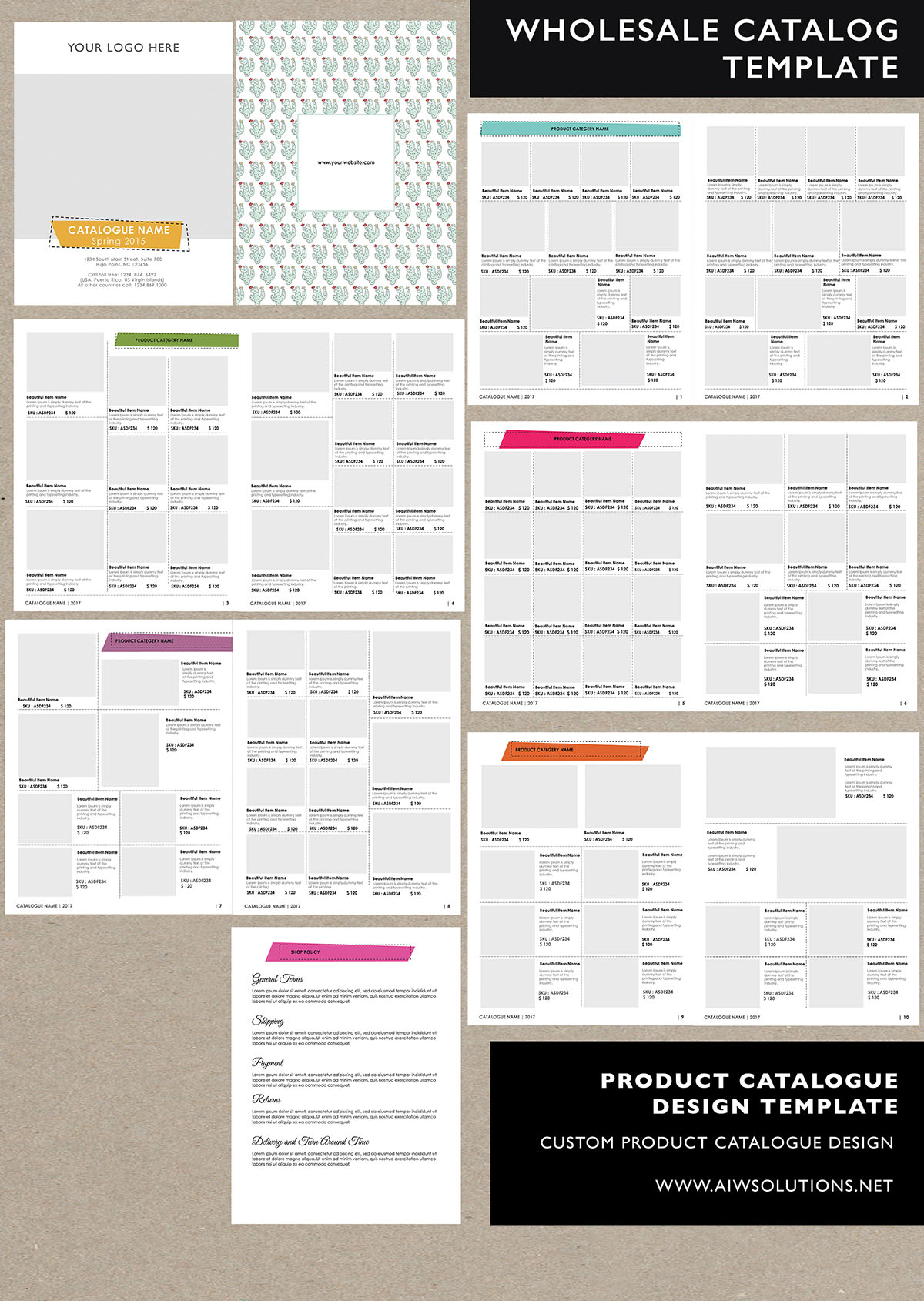  product  catalog template  for hat catalog shoe catalog 