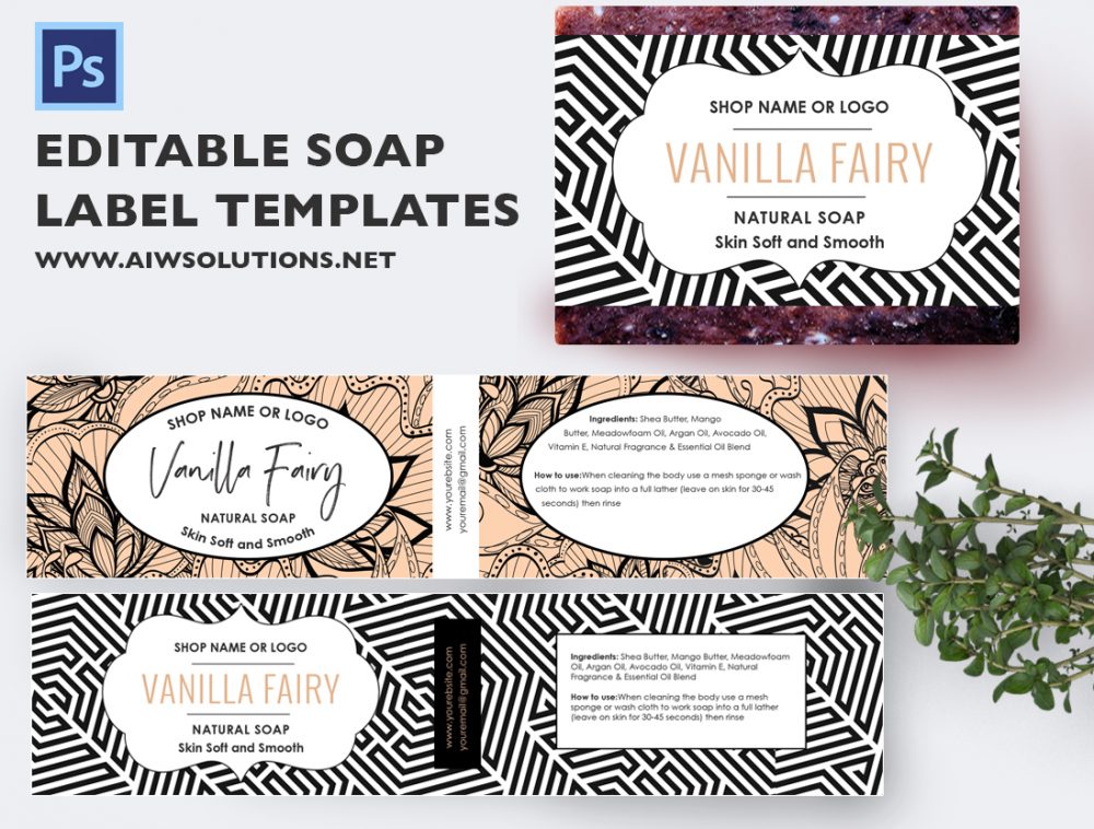 Soap Label Template ID22 Aiwsolutions