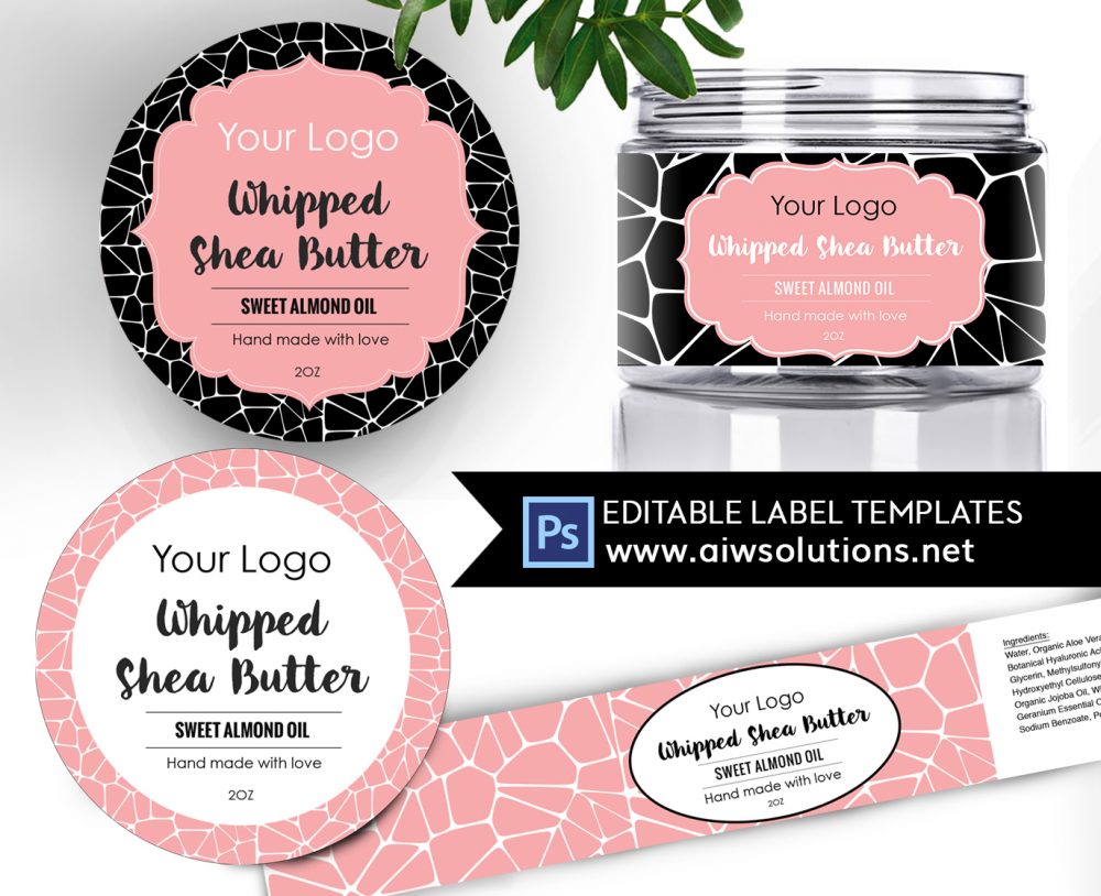 Body lotion Label Template ID36 aiwsolutions
