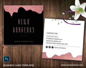 Square  Rose Gold  Business Card - ID47