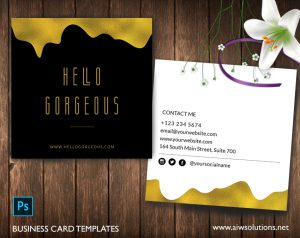 Square  Gold Foil Business Card - ID48