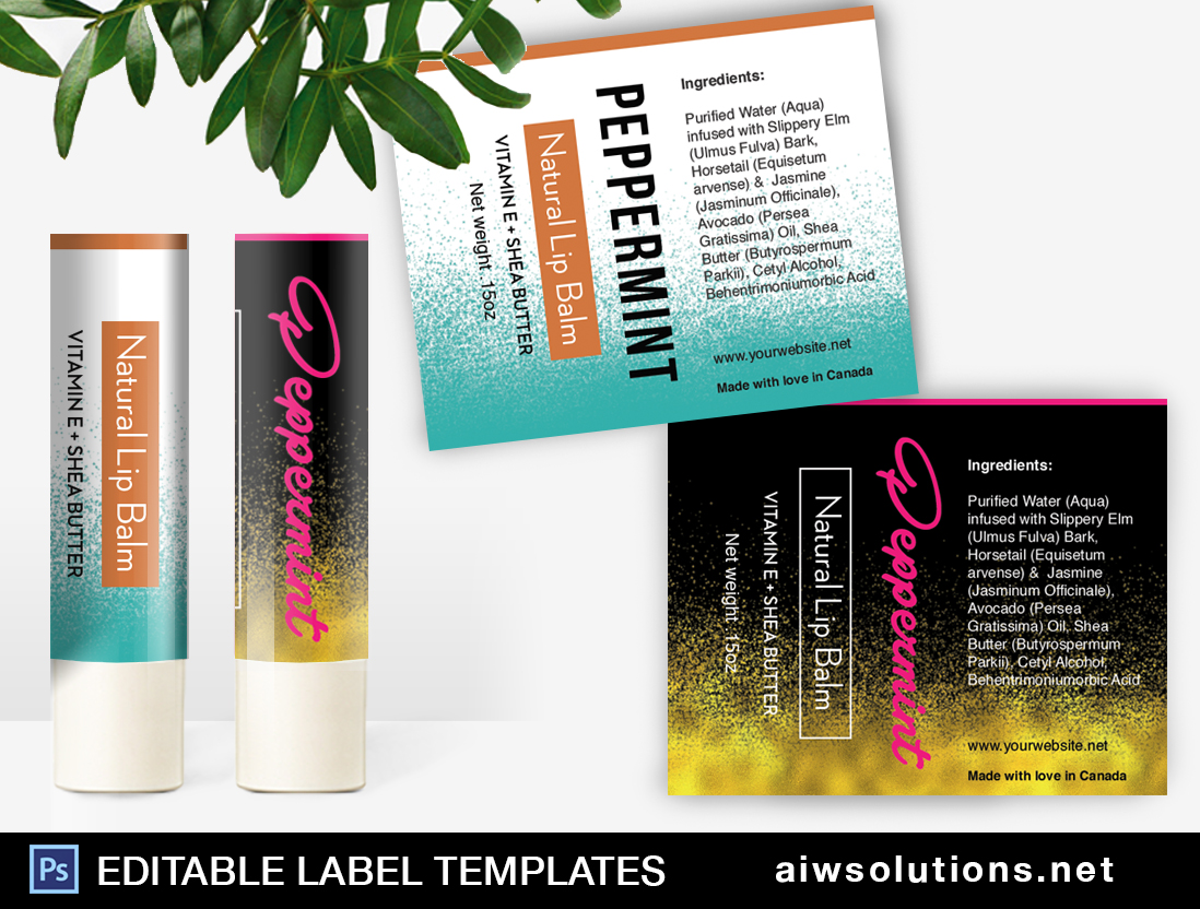 Lip Balm Tube Label template ID23 Intended For Lip Balm Label Template