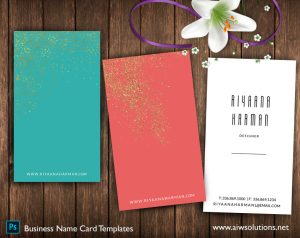 Vertical Gold Glitter Name Cards - ID46