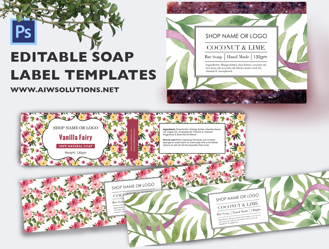 Soap Label Template ID48 aiwsolutions