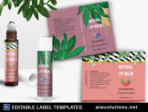 Perfume Roller Ball Label Template ID47