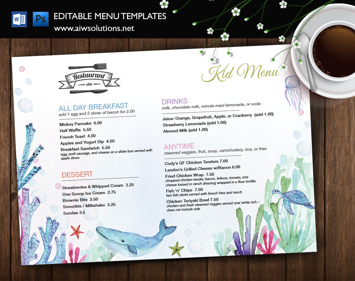 Design Templates Menu Templates Wedding Menu Food Menu bar menu