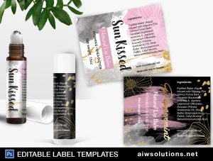 Perfume Roller Ball Label Template ID53