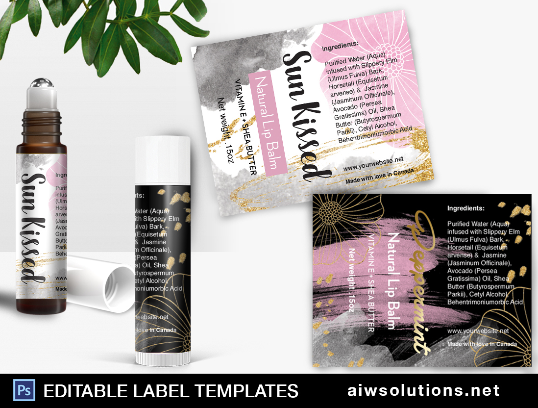 perfume roller ball label template id53
