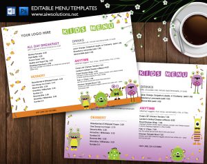 Canva Hallowen Kid's Meal Menu - id36