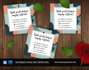 Abstract Thank You Hang Tag ID09