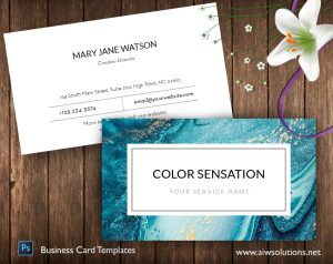 Abstract ocean name card - ID55