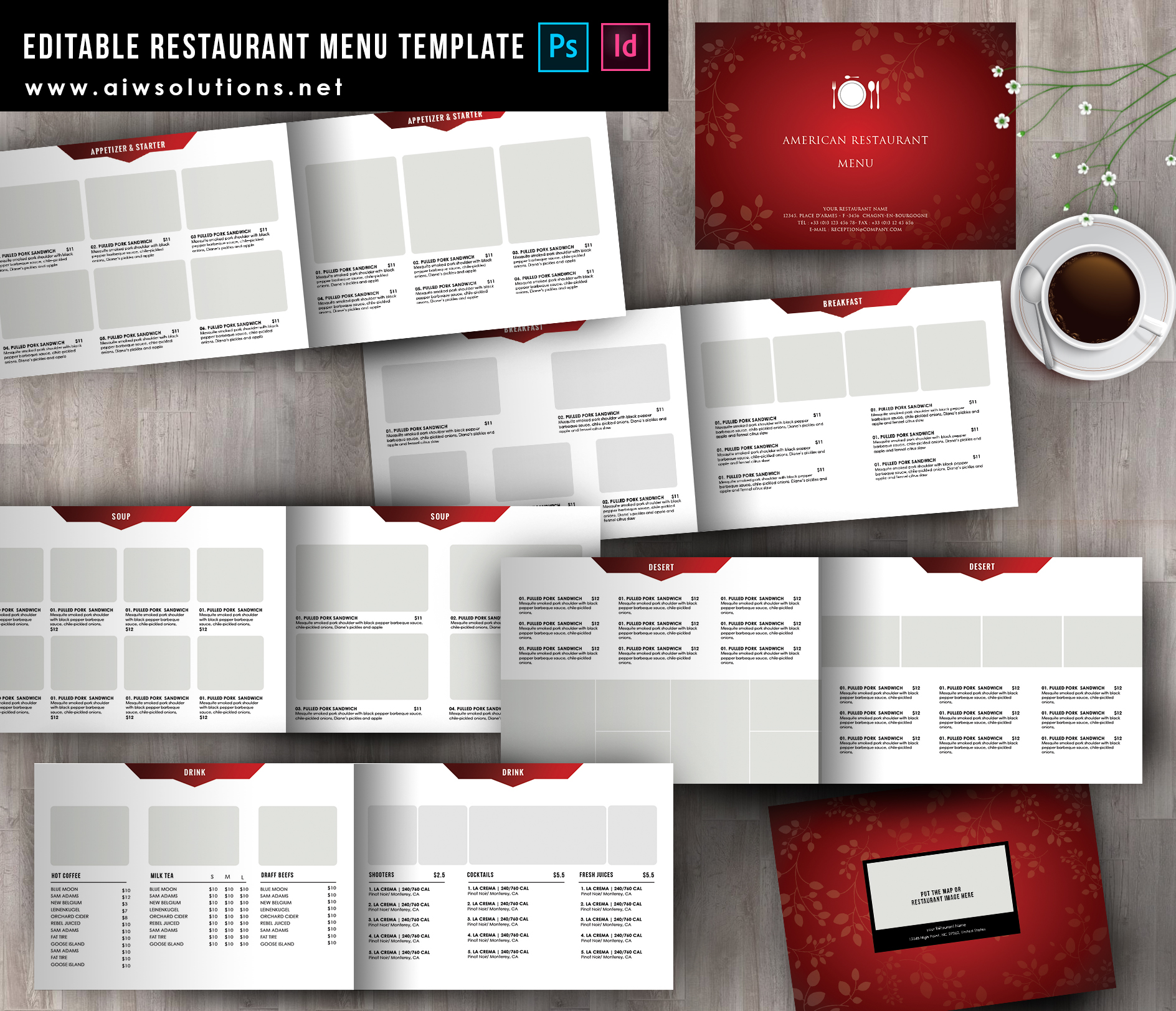 Food Menu Template - id22 Regarding Menu Template Indesign Free