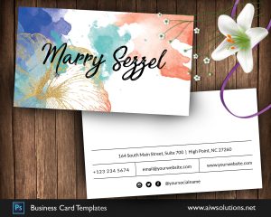 glitter hibiscus flower card- ID58