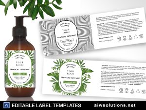 Tropical Label Template ID60