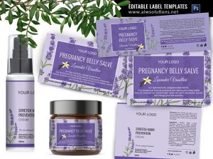 Lavender & vanilla label template ID65