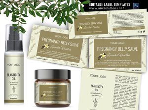 Lavender & vanilla label template ID64