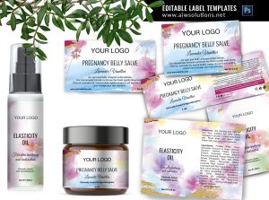 Watercolor label template ID66