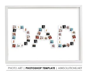 DAD Photo Collage template