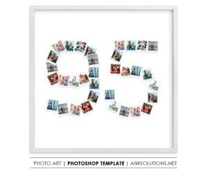 Number 95 Photo Collage Template