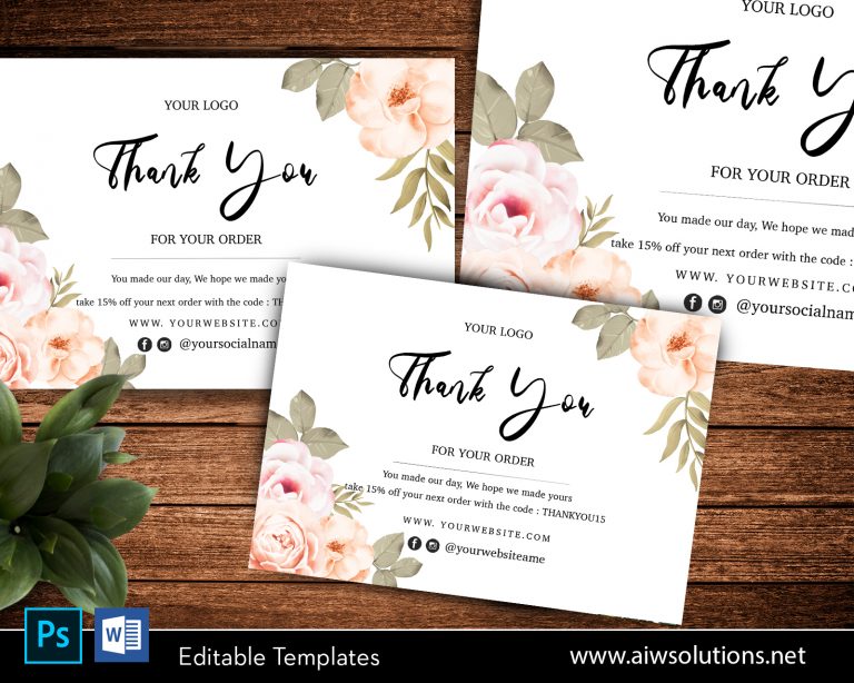 thank you card for cosmetic business - aiwsolutions