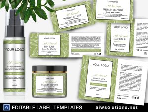 Watercolor label template ID75