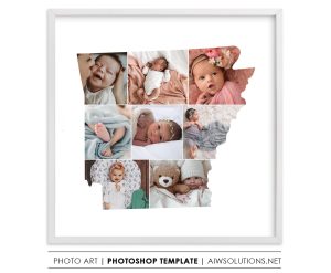Arkansas state photo collage template ID42