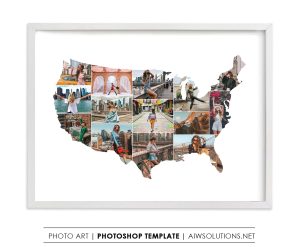 United States photo Collage Template