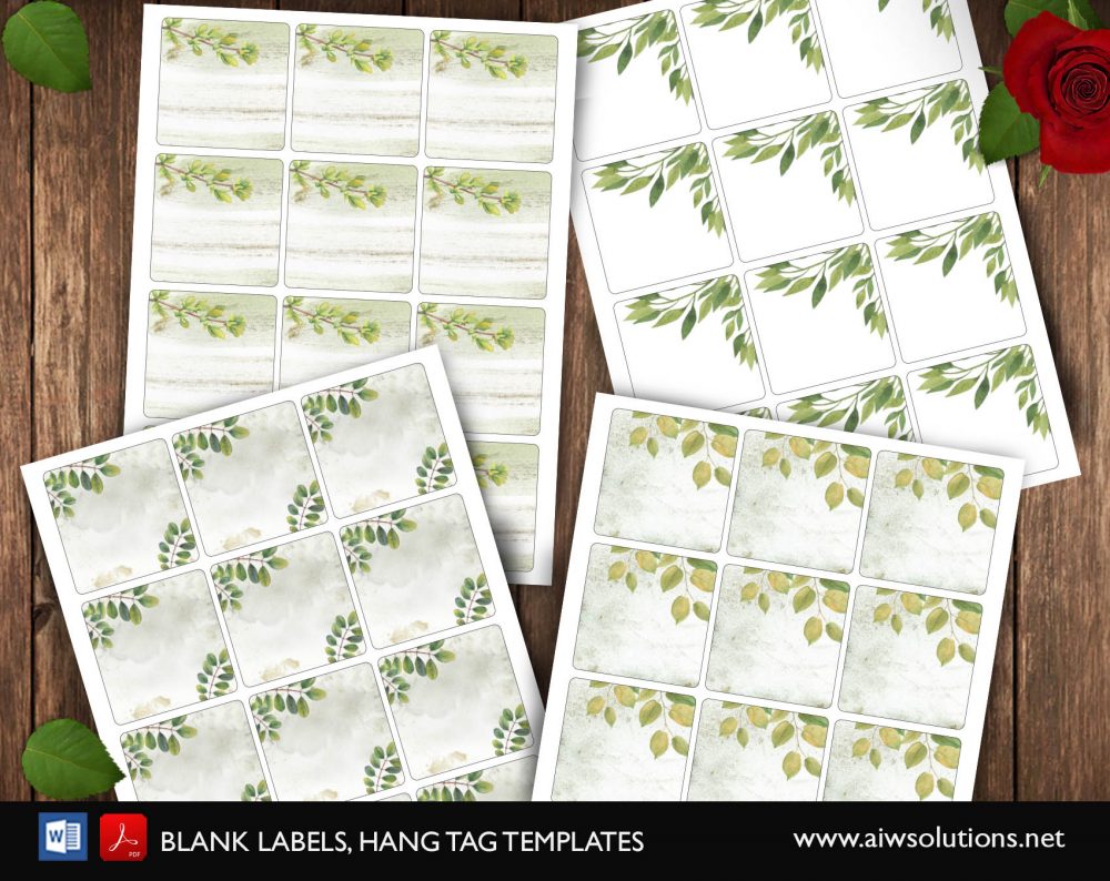 Blank Gift Tags Printable Editable- Floral