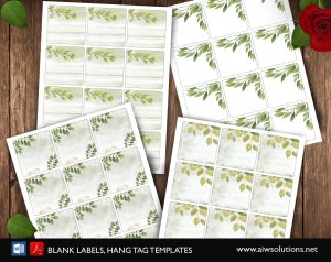 Rectangle Gift Tag, hang tag, label template ID14