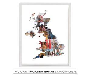 United Kingdom (UK) photo Collage Template