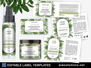 Tropical label template ID79